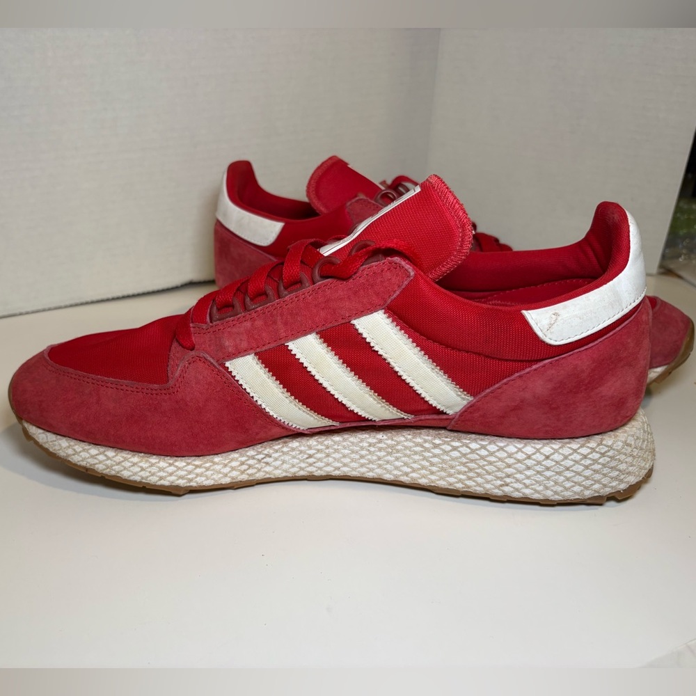 adidas Red and White Athletic Shoes - Picture 4 of 11